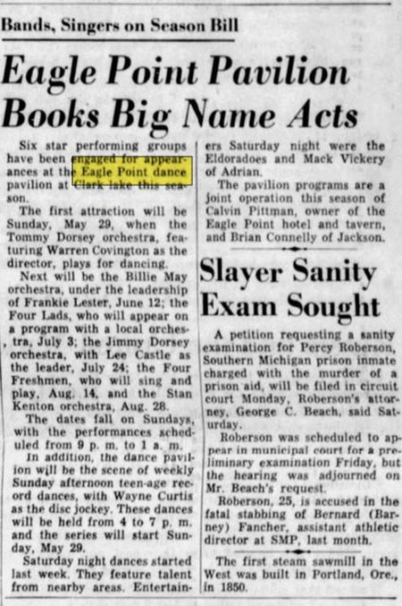 Pleasant View Hotel and Dance Pavillion - May 22 1960 Article (newer photo)